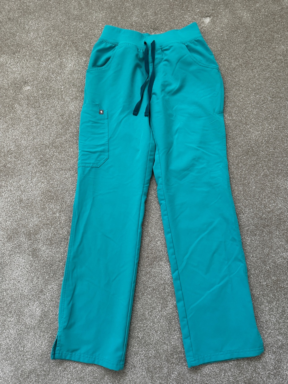 Figs Women's Teal Straight-Leg Kade Scrub Pants